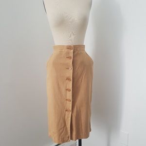 Aritzia Wilfred button front midi skirt